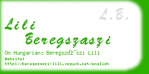 lili beregszaszi business card